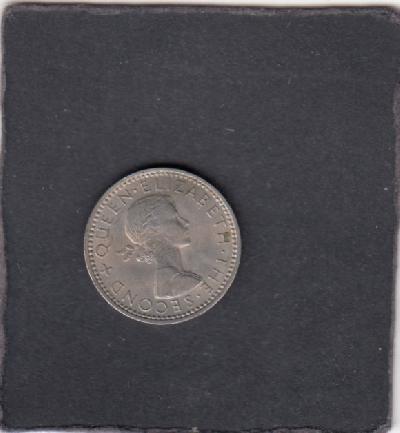 Beschrijving: 6 Pence HUIA BIRD 